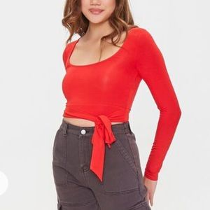 Tie up crop top ♥️